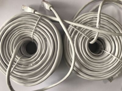 25 Beige machining UTP computer Network cable cat5e Finished Jumper 7*0.12mm Copper clad aluminum Route