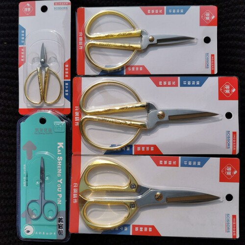 Brand stainless steel dragon and phoenix tailoring household alloy clothing scissors wedding opening ribbon cutting gift handmade scissors