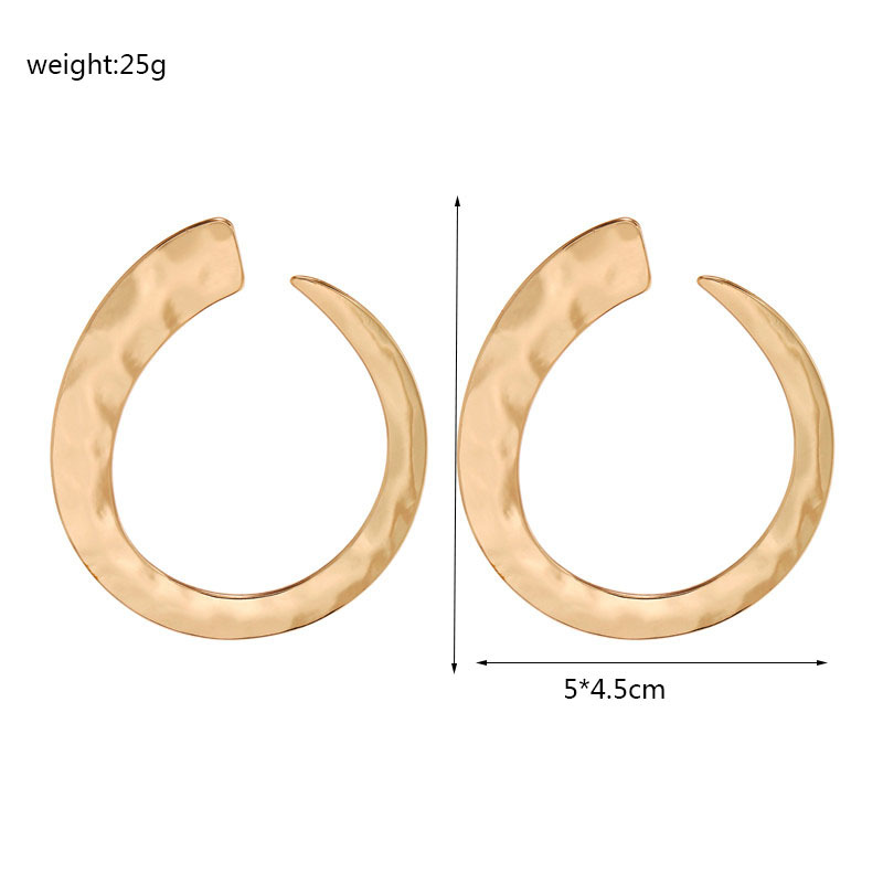 New Fashion Wild Alloy Geometric Irregular Circle Earrings Wholesale display picture 3