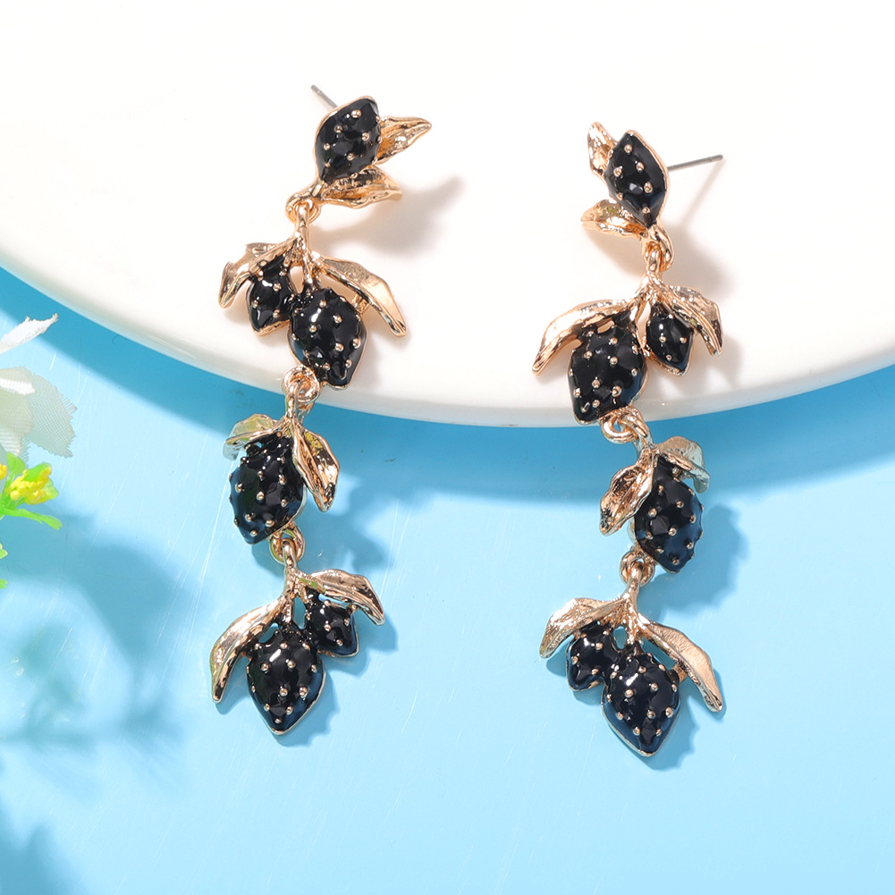 Alloy Drop Oil Lemon Earrings Fashion Natural Earrings Wholesale Nihaojewelry display picture 7