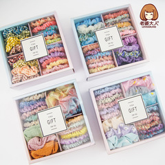 自然田園風流行簡約大腸圈小清新發圈高彈皮筋禮盒套裝亞馬遜貨源