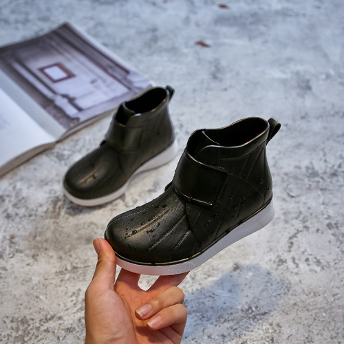 Foreign trade fashionable children's rain boots for men and women, soft-soled non-slip waterproof outer rain boots for men, cute lace-up versatile water shoes for women