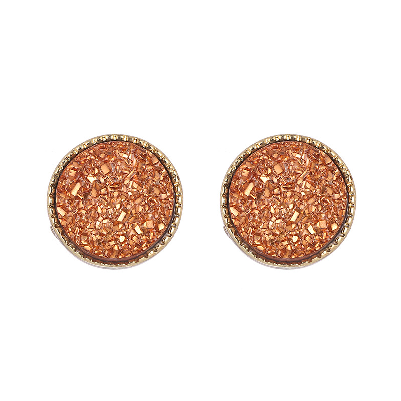 1 Pair Simple Style Round Plating Alloy Ear Studs display picture 14