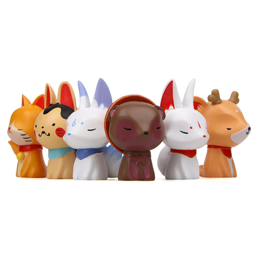 6 types of Southern River Valley Story series praying for patron saint cats and foxes, creative landscaping dolls, desktop ornaments and car pendulums