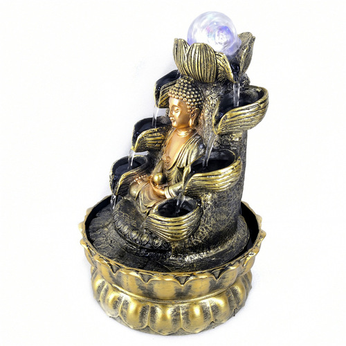 Cross-border supplier direct supply resin craft creative water landscape Chinese-style flowing water decorative piece origin source 16128