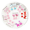 Children's ear clips, earrings with tassels, decorations for beloved, pack, no pierced ears, children's clothing