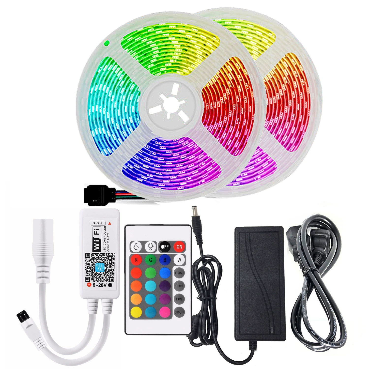 Водонепроницаемая светодиодная лента USB 5050 RGB 5В с инфракрасным пультом, разноцветная подсветка для ТВ и компьютера