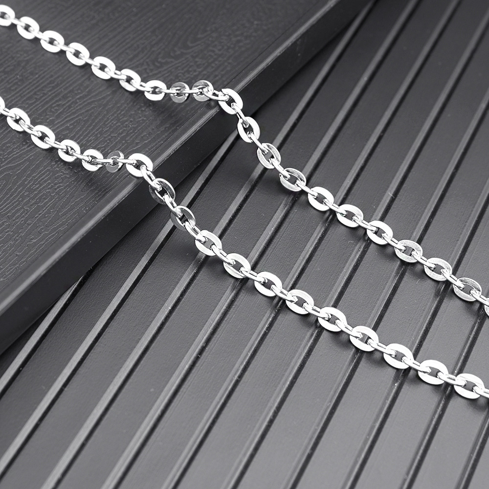 Stainless Steel Chain Necklace For Men Coarse Lock Bone Design_voghion.com