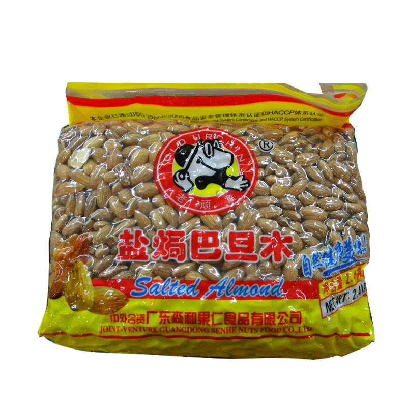 2020年老顽童盐焗巴旦木仁天虹美国大杏仁5斤/袋坚果批发20斤/箱