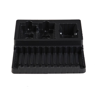 厂家定制植绒吸塑内衬 吸塑包装盒 化妆品内衬 酒瓶植绒吸塑托