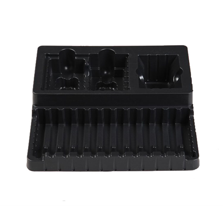 厂家定制植绒吸塑内衬 吸塑包装盒 化妆品内衬 酒瓶植绒吸塑托