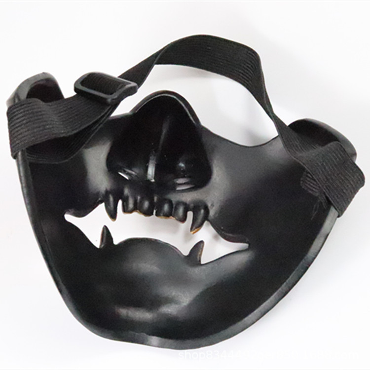 Caballo isla alma máscara Halloween horror fantasma cara Prajna japonés oscuro hombres y mujeres media cara resina látex máscara