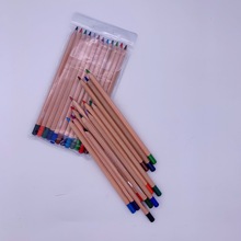 水溶芯彩铅12色六角杆环保原木色彩色铅笔4.0水溶性彩铅12色现货