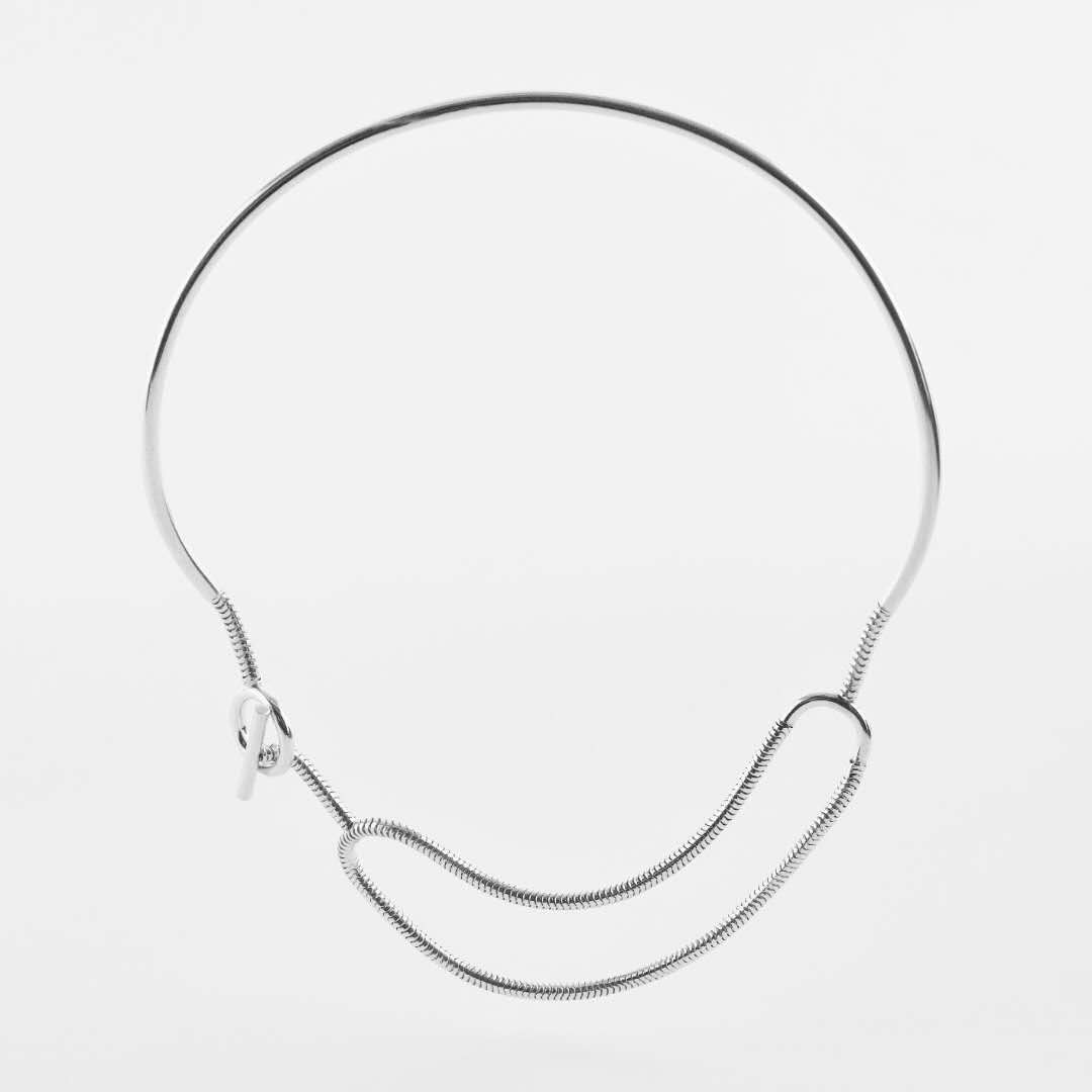 Metal Ot Buckle  Clavicle  Necklace display picture 10