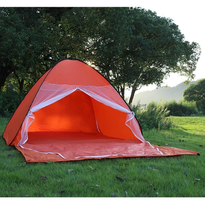 Direct Selling Eight-character Tent Outdoor 3-4 Person Double-layer Tent Double Camping Style Camping Style Beach Tent Factory Direct Sale