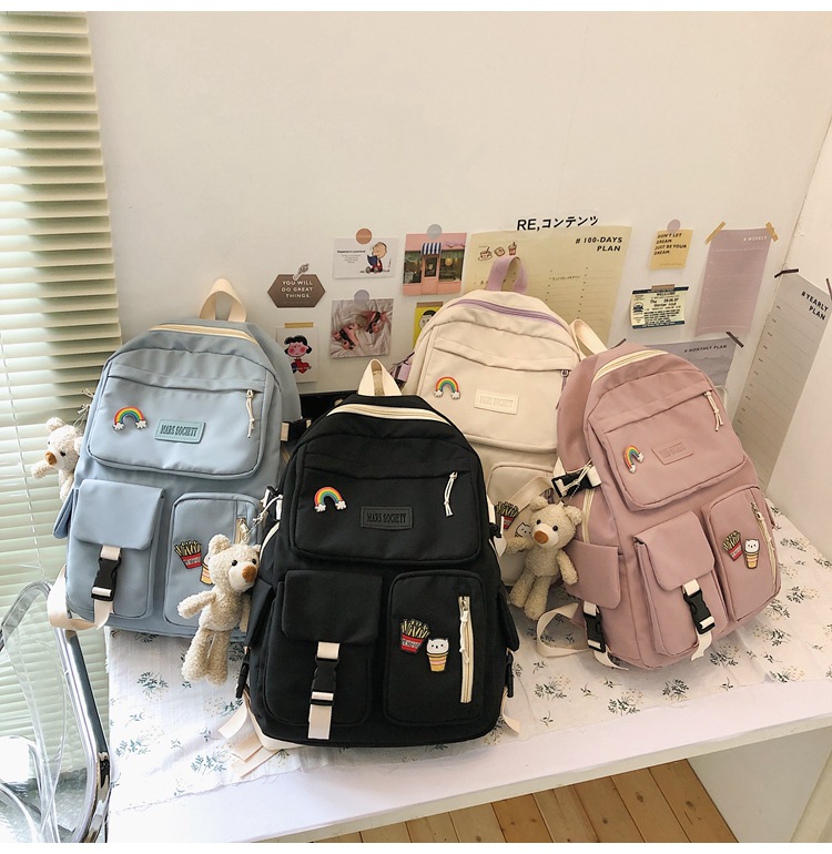 Fashion Spring New Cute Badge Backpack display picture 11