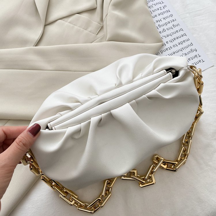 270g Weight Lock clasp Closure Type Single Shoulder Strap Strap Type Underarm Bag Bags Type Casual, Shopping Occasion Pu Leather Material Solid Color Pattern All Seasons Season Women's Gender Streetwear Style Medium Size Women's Medium Pu Leather Solid Color Streetwear Cloud Shape Lock Clasp Underarm Bag 22
