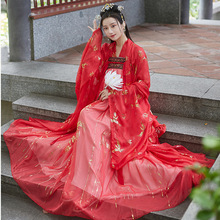 新款成人汉服女成人古装中国风全套烫金上襦大袖衫齐胸襦裙套装