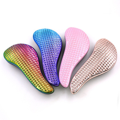 彩色美发梳按摩梳塑料梳子美妆工具防打结个人护理顺发梳|ms