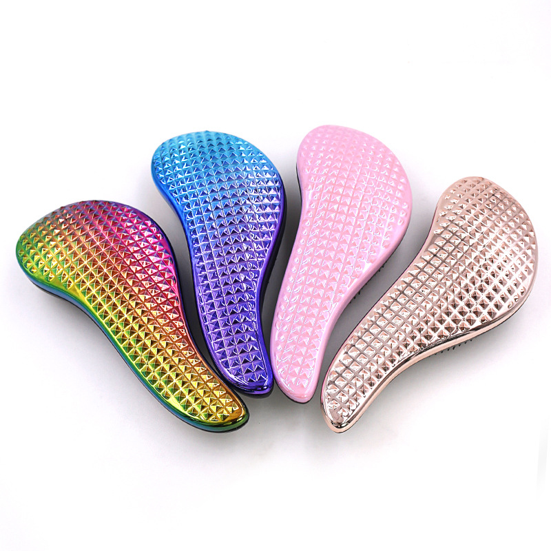 彩色美发梳按摩梳塑料梳子美妆工具防打结个人护理顺发梳|ms