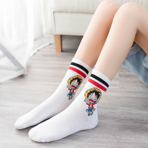 Japanese socks for women, pirate series cotton mid-calf women's socks, cute cartoon socks, fashionable sports socks, couple socks