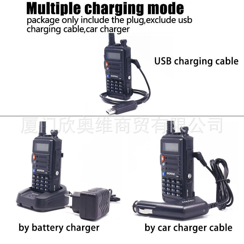 Baofeng UV-S9 с USB-зарядкой, двухдиапазонный UV, рация Baofeng UV-5R, ручная трансиверная, питание от автомобильного прикуривателя для поездок на природу