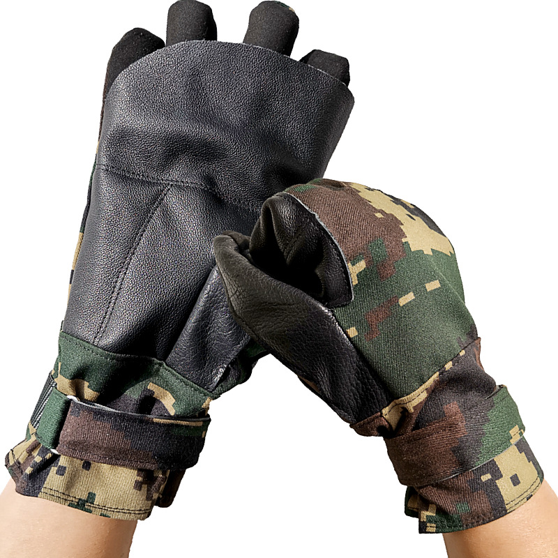 slide downward Airlanded cowhide glove outdoors Mountaineering Climbing thickening wear-resisting Downhill Rescue Rope glove