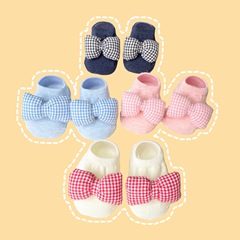 新品原創ins寶寶隱形襪 兒童點膠防滑立體蝴蝶結可愛棉公仔襪