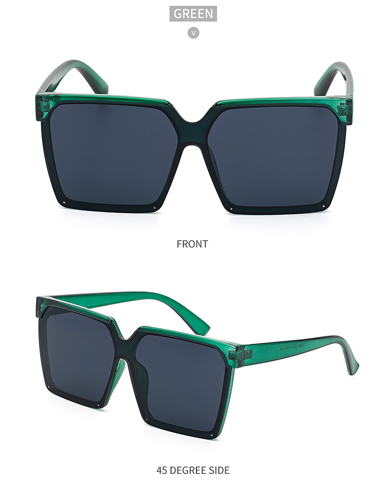 جديد أزياء بسيطة كبيرة الإطار أزياء واحدة قطعة النظارات الشمسية display picture 11