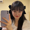 Black red hair accessory with bow, hairgrip, hairpins, internet celebrity, 2022 collection