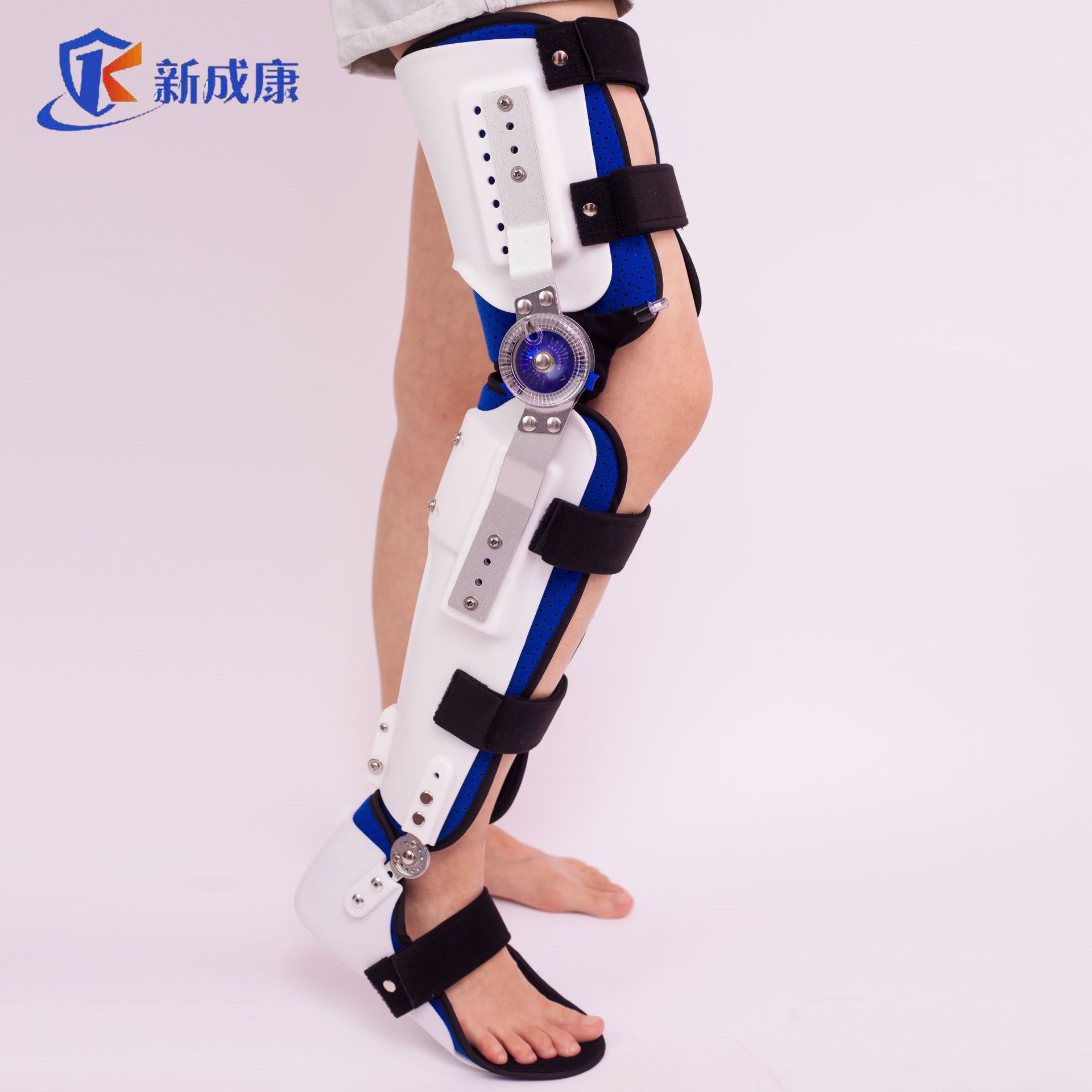 膝踝足固定支具 可调节腿部支具 膝关节固定康复器