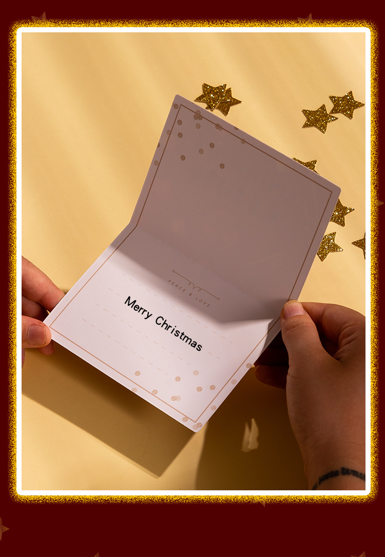 1 Set Quantity Christmas Simple Style Letter Christmas Card