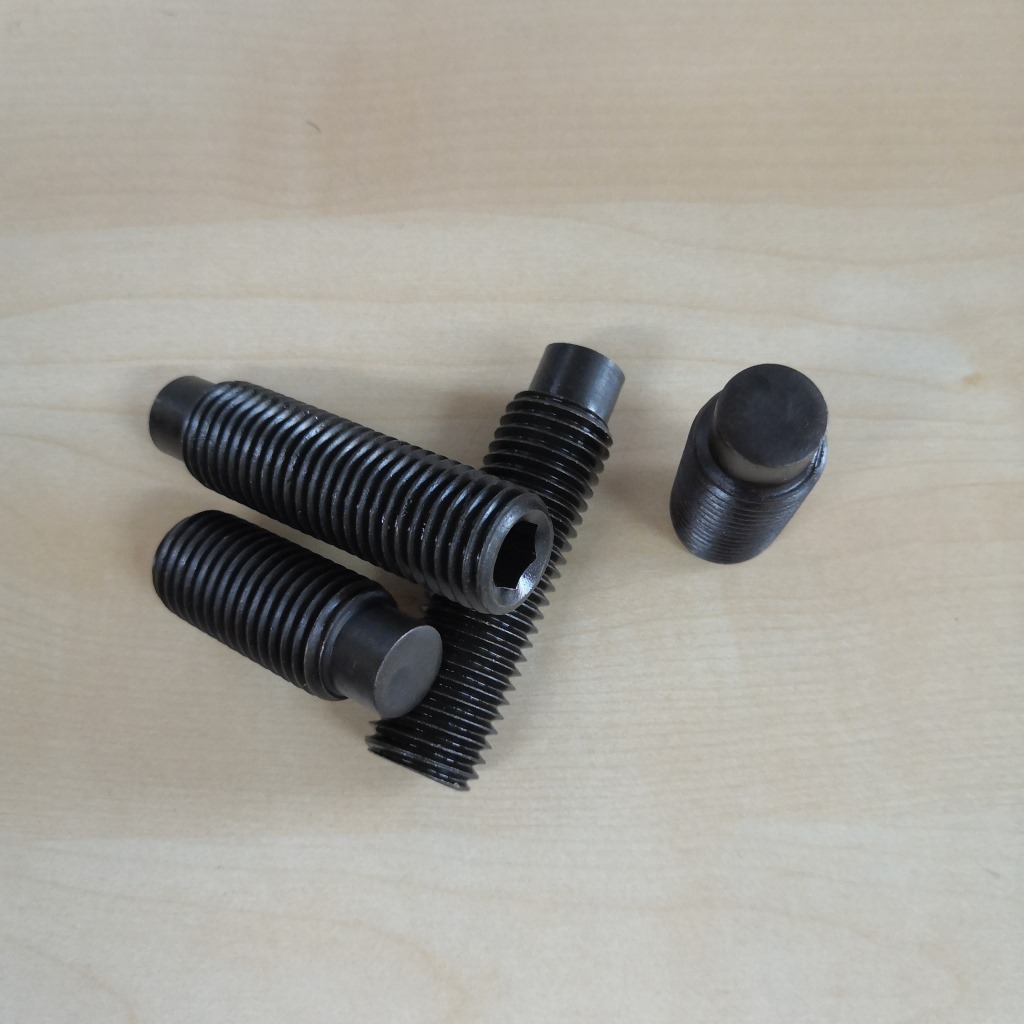 12.9级发黑M8M10无头内六角柱端紧定机米螺丝GB79 DIN915止付凸端