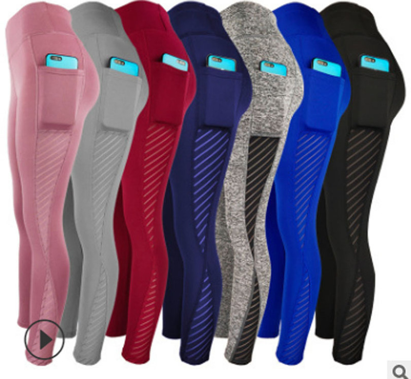 2021 cross-border AliExpress mesh sand stitching yoga pants hip lifting waist tight sports pants moisture wicking leggings women's pants