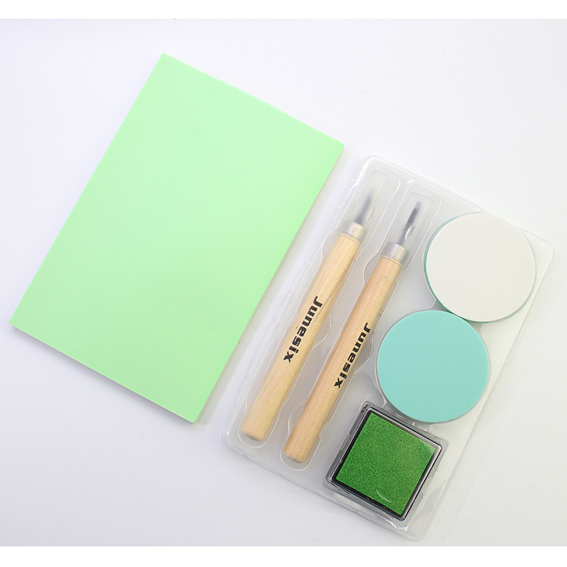 橡皮章新手套装手动工刻橡皮砖学生雕刻印章适用工具艺术雕刻工具