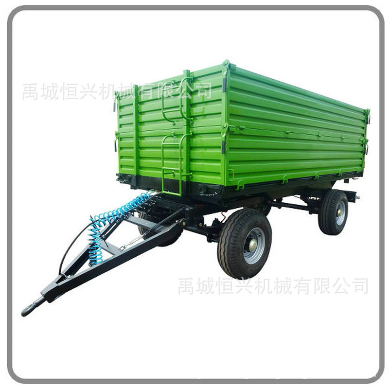 农用自卸拖车双轴单轴牵引拖车农用机械加高箱外贸出口