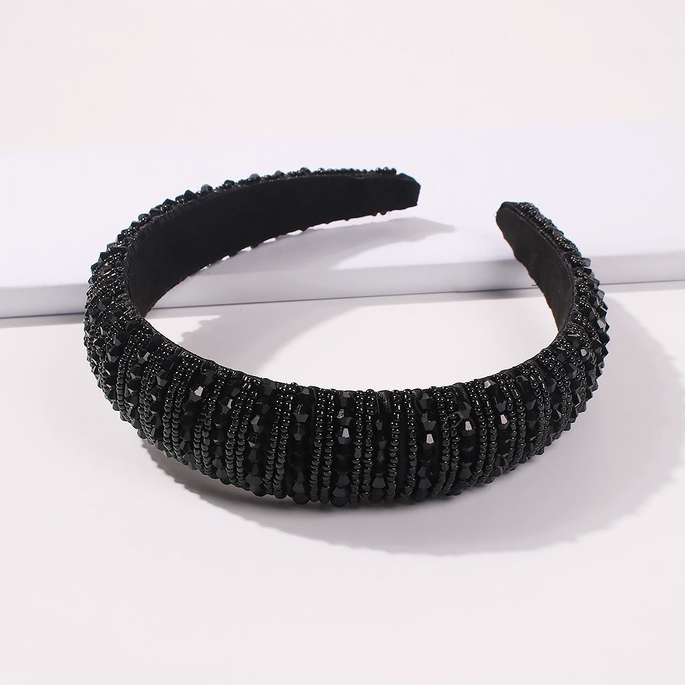 Fashion Handmade Beaded Headband Women's Big Thick Sponge Wide Brim Hot-saling Headband display picture 13