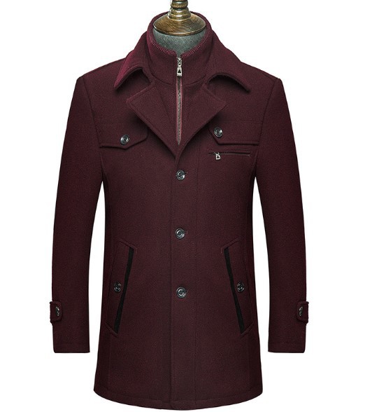 2023 abrigo de hombre Otoño e Invierno chaqueta de hombre collar chaqueta de lana de hombre más tamaño chaqueta de lana ropa de hombre image 7