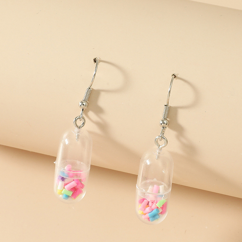 Minimalist Fun Creative Trendy Acrylic Drop Earrings Unique Niche Leaf Fruit Pendant Hooks Ear Jewelry_voghion.com