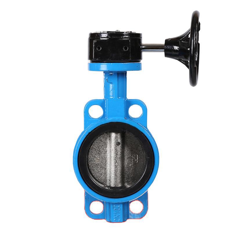 涡轮蝶阀 手动对夹式蝶阀D371-16蝶阀DN50 65 80 100 125 150 200