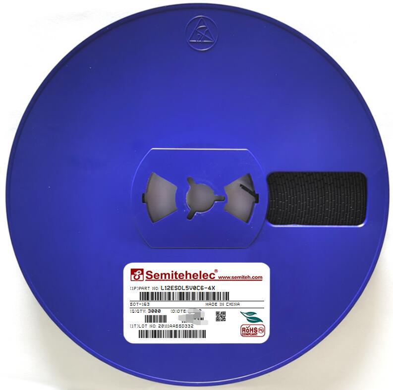 L12ESDL5V0C6-4X ESD静电保护二极管 SOT163 SEMITEH全新原装正品