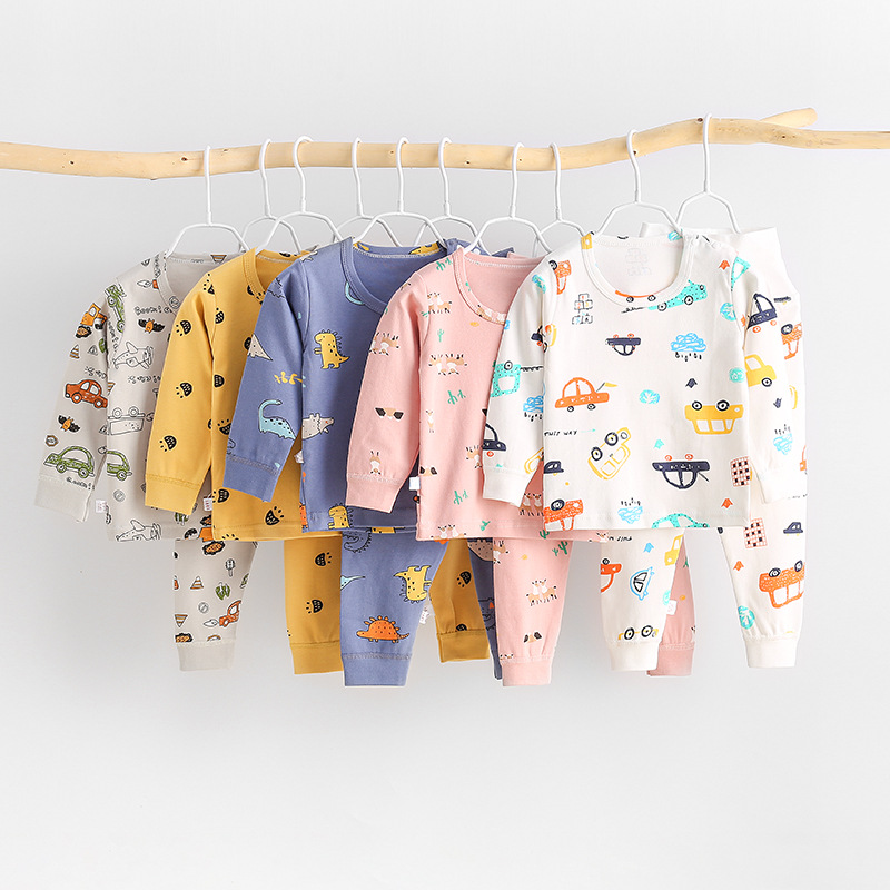 嬰幼兒童秋冬季純棉高腰內衣套裝1-5歲女寶寶3秋衣秋褲男童家居服