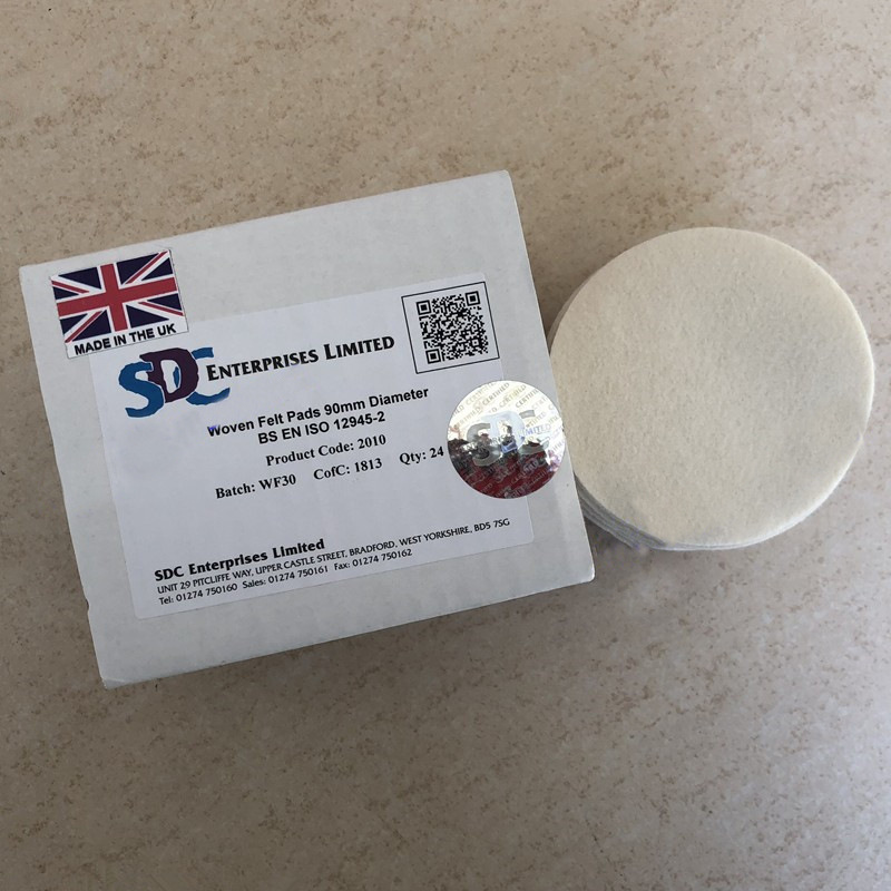 SDC Non-Woven Felt Pads 直径90MM 马丁代尔非机织羊毛毡垫