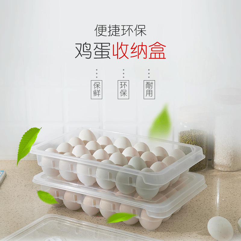 Japanese 24 Refrigerator Egg Box egg Fresh keeping storage box household pp Plastic frame Egg rack