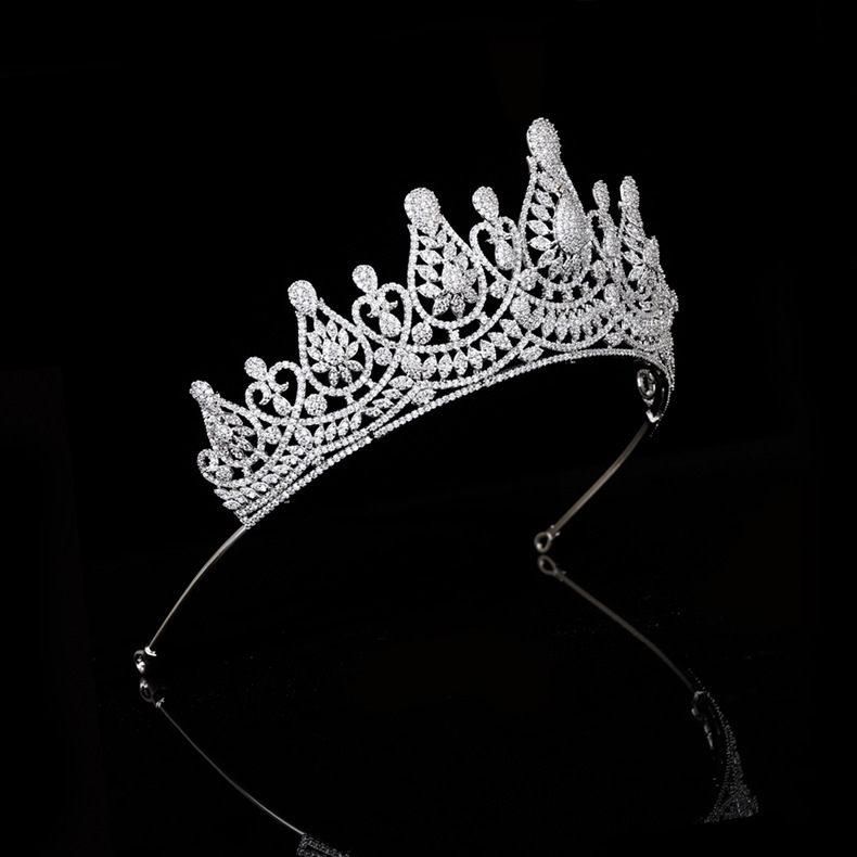 Title 13, Micro Set Zircon Crown Wedding Headwear Bridal ...