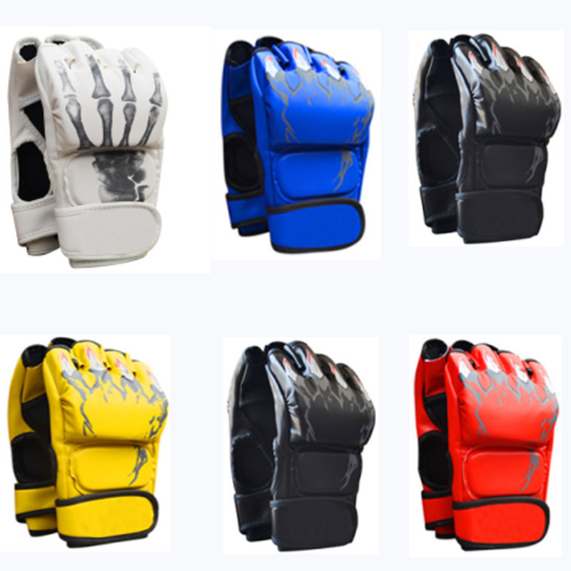 Sanda Boxing Gloves Women's Adult Taekwondo Boxer Training Gloves Children's Fighting Half Finger Sandbag Gloves