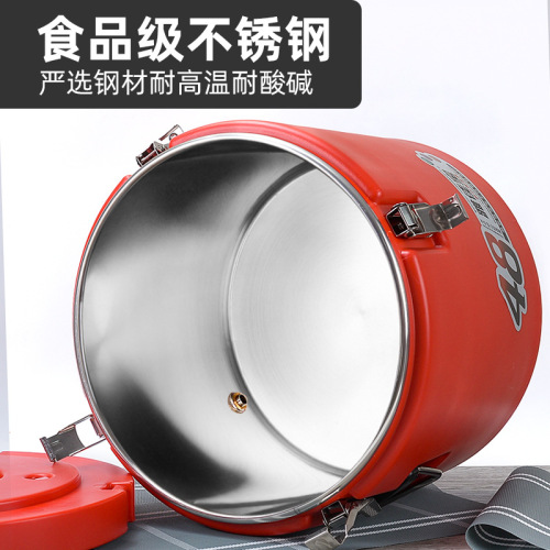 Commercial soup bucket stainless steel plastic bucket long-term thermal insulation and cold insulation soy milk bucket large capacity outdoor storage bucket thickened