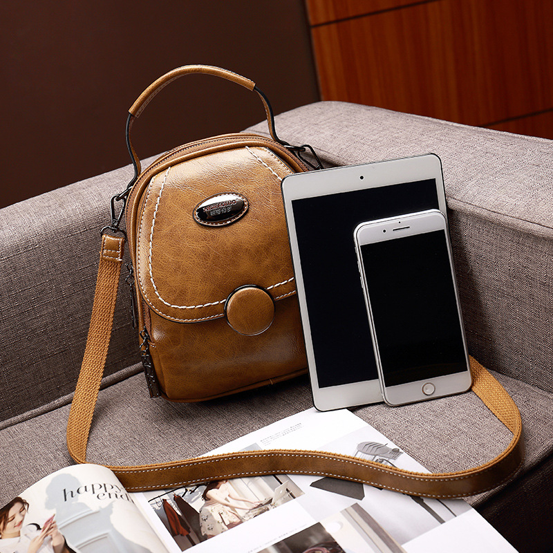 2023 xidi Paul bolso de las mujeres del verano nuevo retro hombro crossbody pequeño cuadrado cuero suave gran capacidad mochila