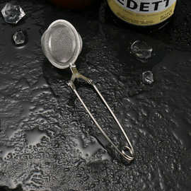 不锈钢茶叶夹 茶叶过滤器 不锈钢手柄茶球 金属茶漏