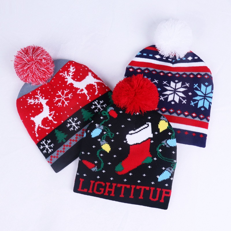 Eaveless Rim Christmas Cute Santa Claus Yarn Festival Party Accessories